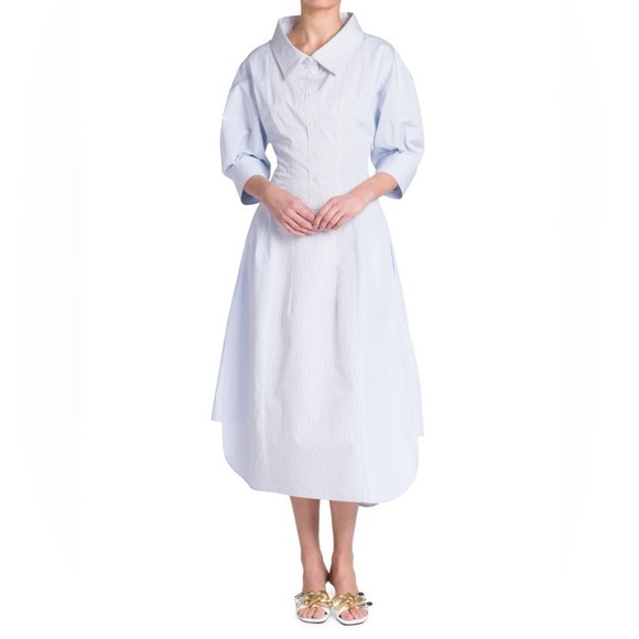 $1195 STELLA MCCARTNEY Oversized Collar Shirt Dress size38 /us4
